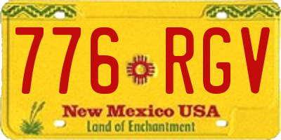 NM license plate 776RGV