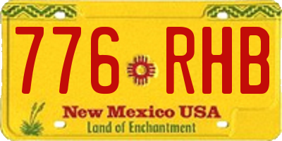 NM license plate 776RHB