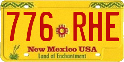 NM license plate 776RHE