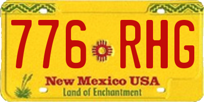 NM license plate 776RHG