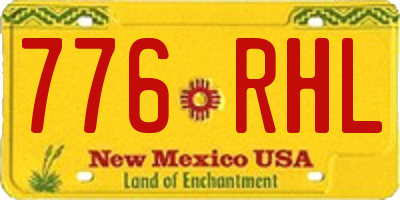 NM license plate 776RHL
