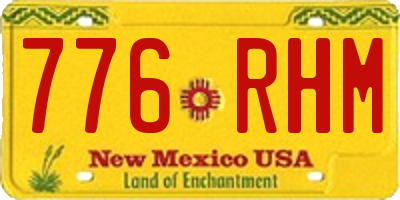 NM license plate 776RHM