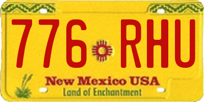 NM license plate 776RHU