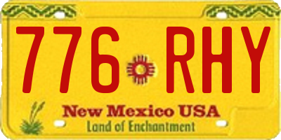 NM license plate 776RHY