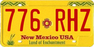 NM license plate 776RHZ