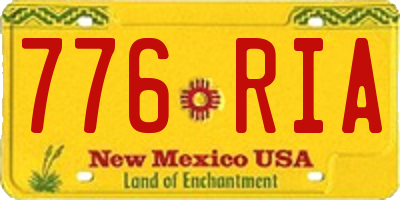 NM license plate 776RIA