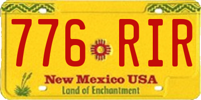 NM license plate 776RIR