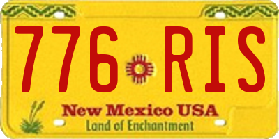 NM license plate 776RIS