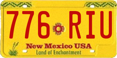 NM license plate 776RIU