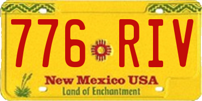 NM license plate 776RIV