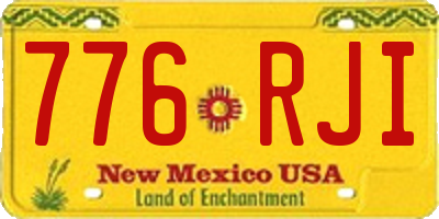 NM license plate 776RJI