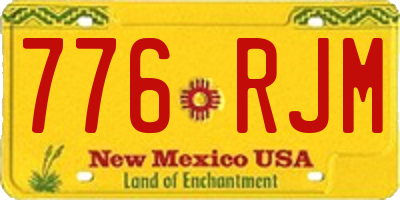 NM license plate 776RJM