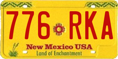 NM license plate 776RKA