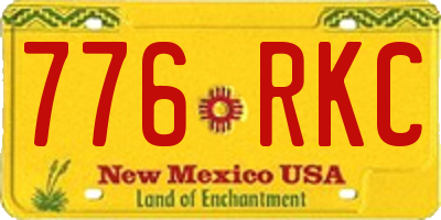 NM license plate 776RKC