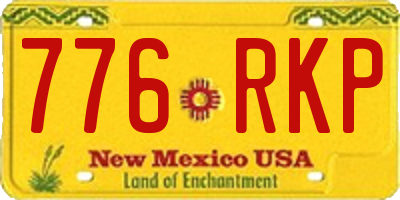 NM license plate 776RKP