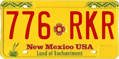 NM license plate 776RKR