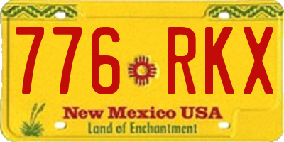 NM license plate 776RKX