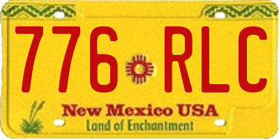 NM license plate 776RLC