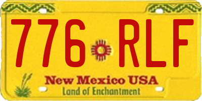NM license plate 776RLF