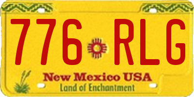 NM license plate 776RLG