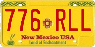 NM license plate 776RLL