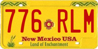 NM license plate 776RLM