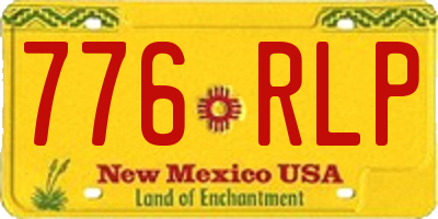 NM license plate 776RLP