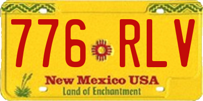NM license plate 776RLV