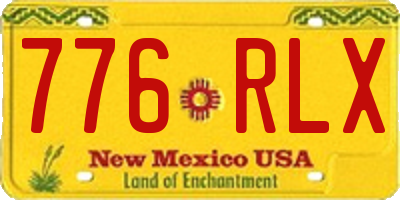 NM license plate 776RLX