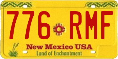 NM license plate 776RMF
