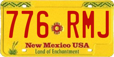 NM license plate 776RMJ