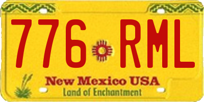 NM license plate 776RML