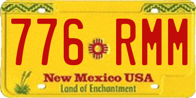 NM license plate 776RMM