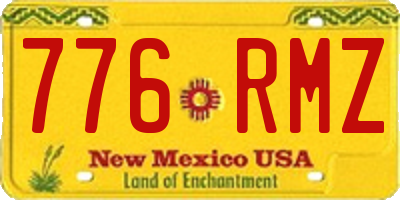 NM license plate 776RMZ