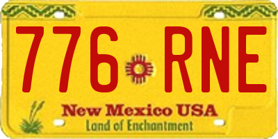 NM license plate 776RNE