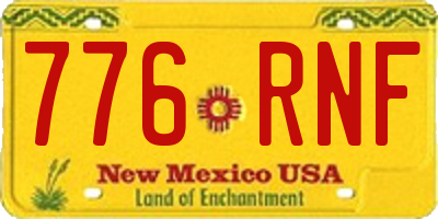NM license plate 776RNF