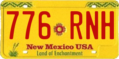NM license plate 776RNH