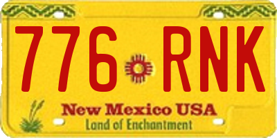 NM license plate 776RNK