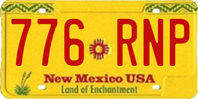 NM license plate 776RNP