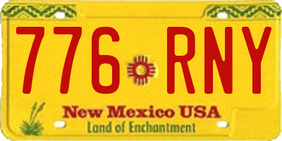 NM license plate 776RNY