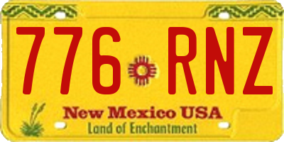 NM license plate 776RNZ