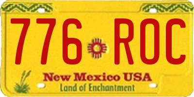 NM license plate 776ROC