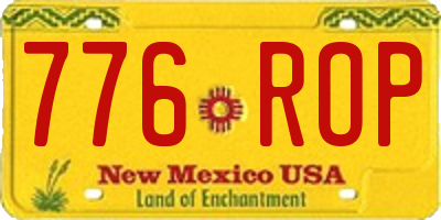 NM license plate 776ROP