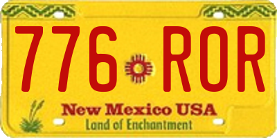 NM license plate 776ROR