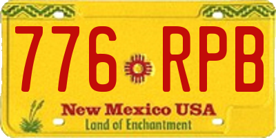 NM license plate 776RPB