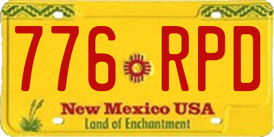 NM license plate 776RPD
