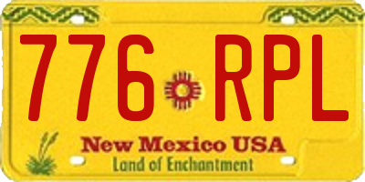 NM license plate 776RPL