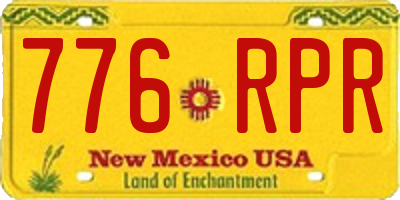 NM license plate 776RPR