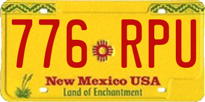 NM license plate 776RPU