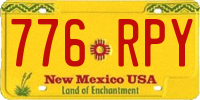 NM license plate 776RPY